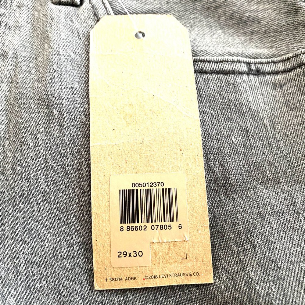 Levi’s 501 ORIGINAL FIT JEANS Straight Gray Men's - Picture 5 of 5